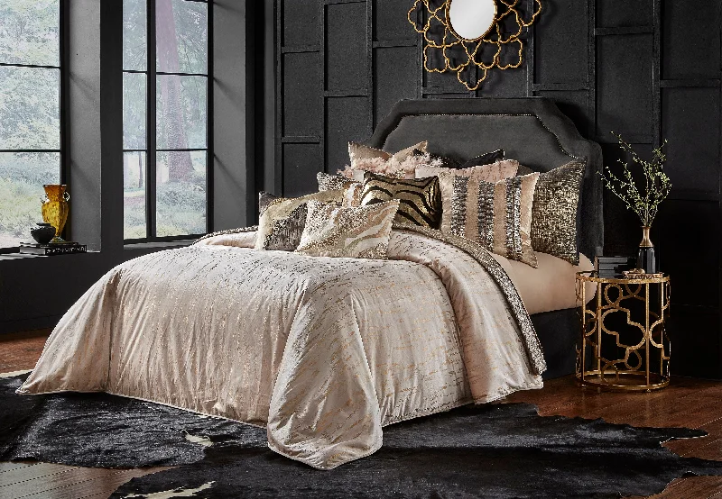 Arian Ivory Velvet Duvet Cover