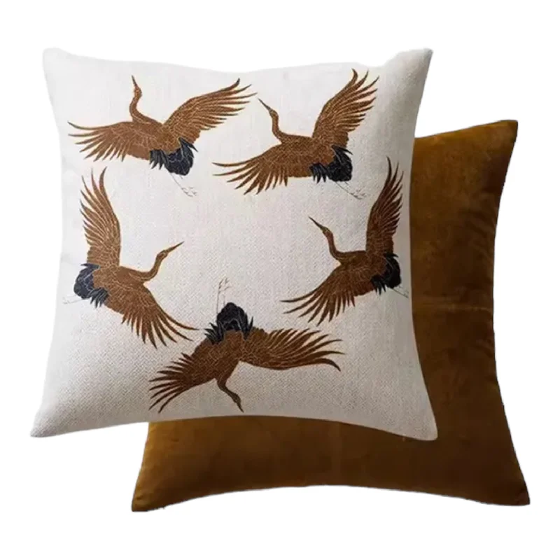 Art Deco Bird Pillow Cover