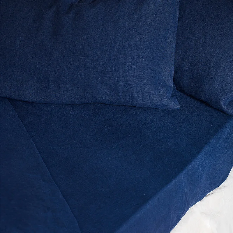 Atlantic Linen Blend Fitted Sheet