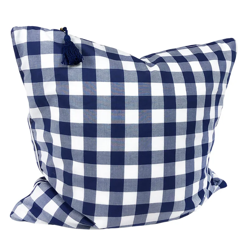 20" x 20" Pillow in Blue Buffalo Check