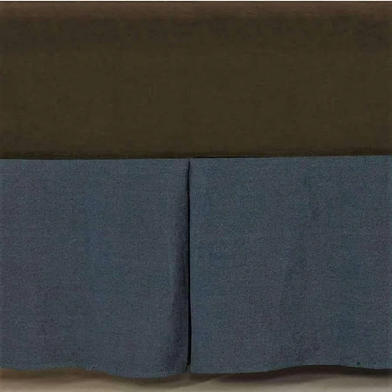 Blue Denim Bed Skirt - King