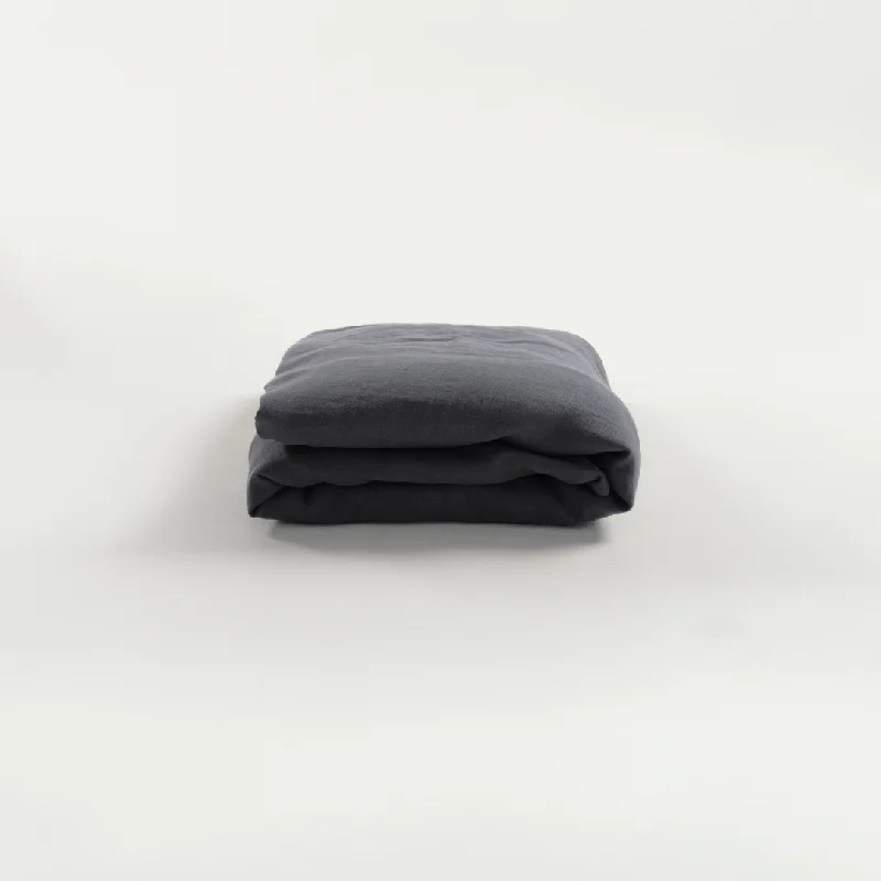 Charcoal Linen Duvet Cover