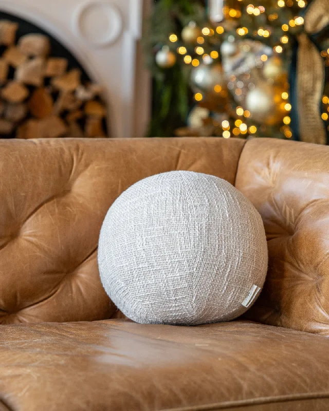 Coda Organic Slub Knit Cotton Round Pillow $75 Today Only