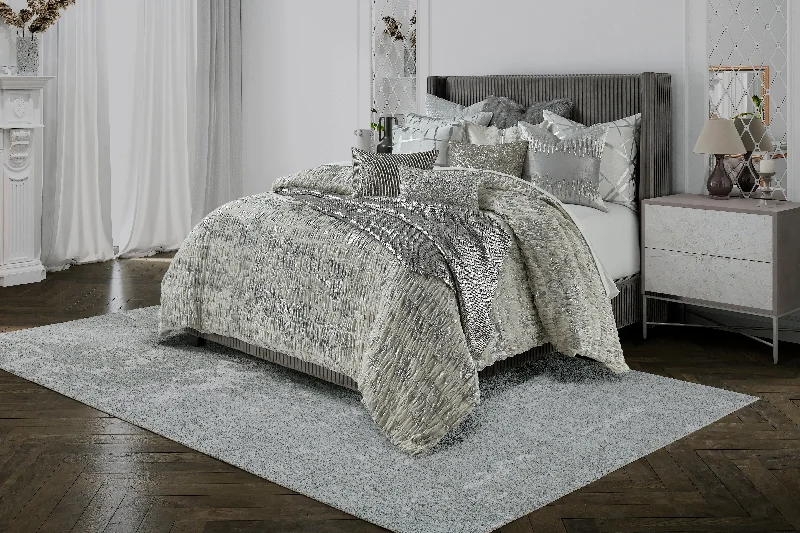 Ella Ivory Silver Duvet