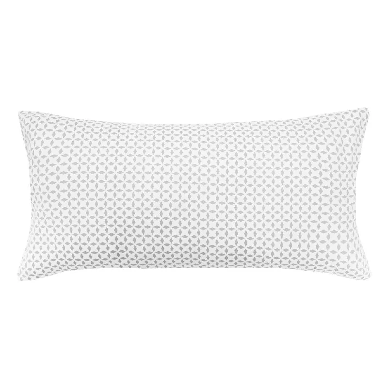 Grey Morning Glory Throw Pillow