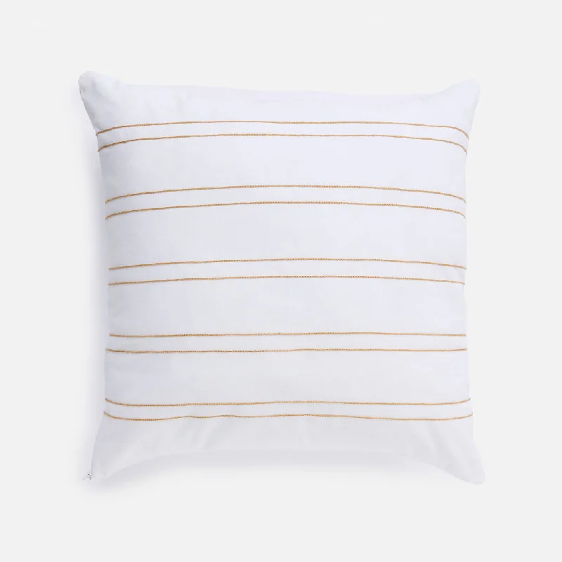 Harvest Stripe Gold Throw Pillow Sham 20" x 20"