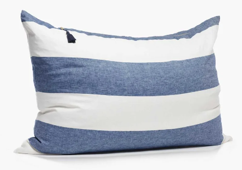 Headboard Cushion Cover In Harbour Island Blue