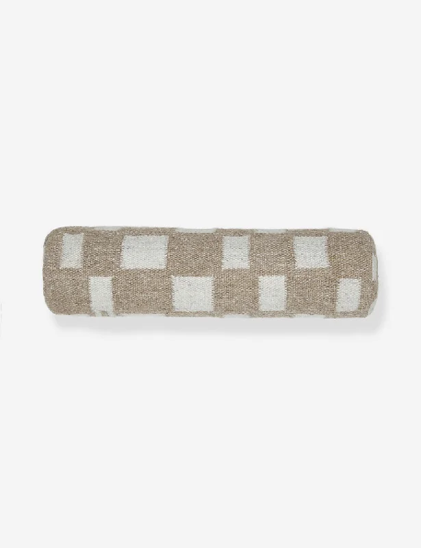 Irregular Checkerboard Bolster Pillow by Sarah Sherman Samuel