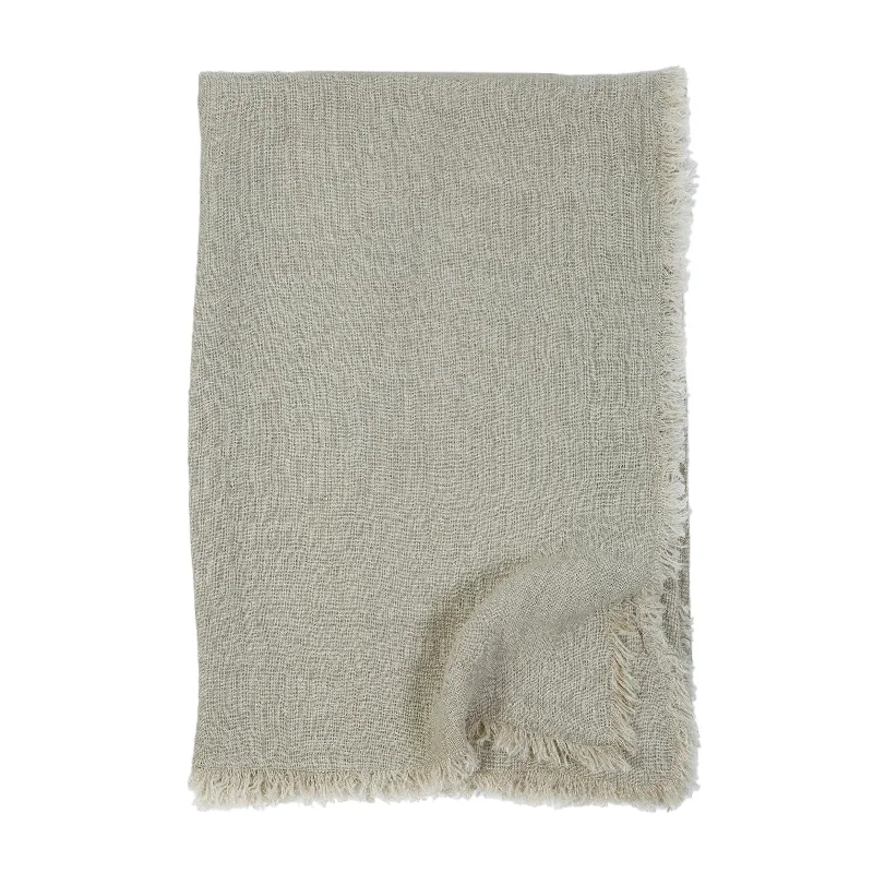 Laurel Oversized Throw by Pom Pom at Home, Pale Olive