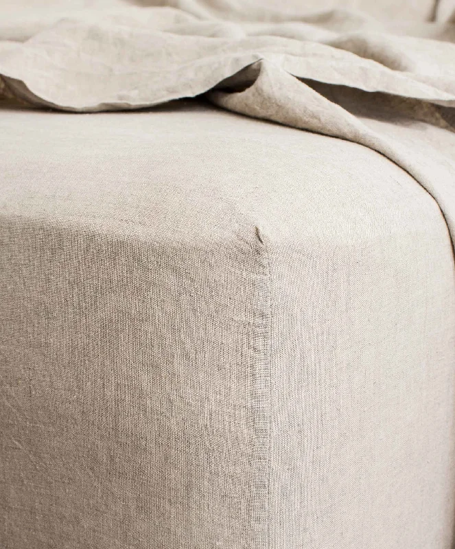 Linen Fitted Sheet - Natural