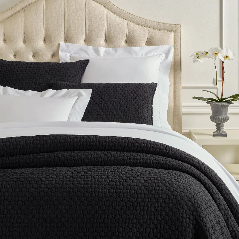 Lodi Black Matelasse Coverlet