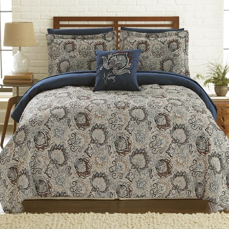 Modern Threads 8-Piece Printed Reversible Complete Bed Set Corsicana