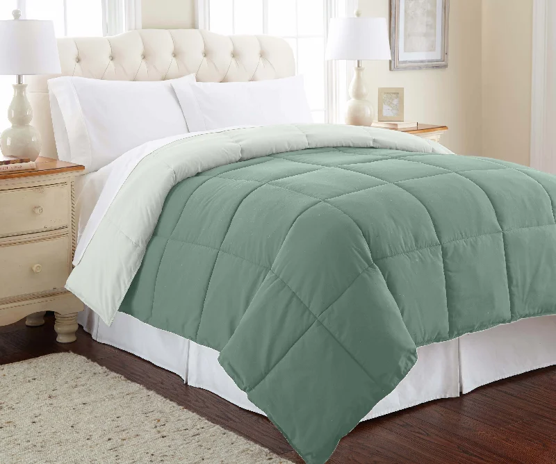 Modern Threads Down Alternative Microfiber Quilted Reversible Comforter/Duvet Insert