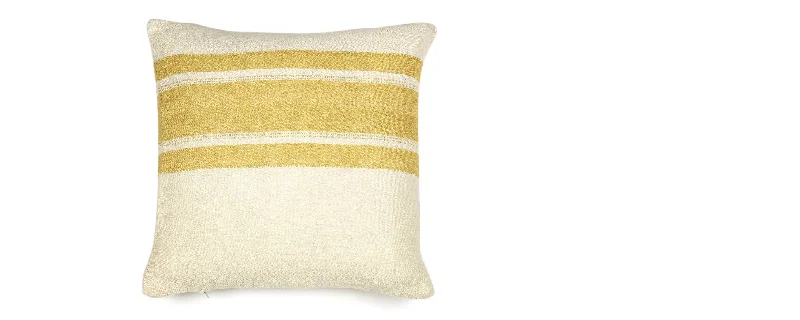 mustard stripe pillow