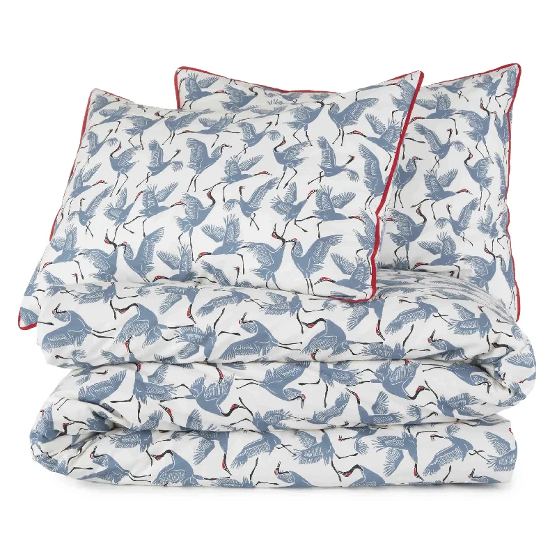 Family of Cranes Waverly Blue Comforter Set from Novogratz by Utica