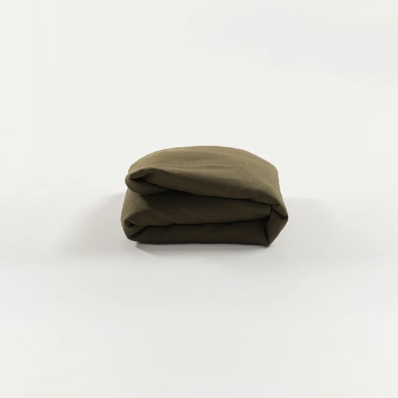 Olive Linen Duvet Cover