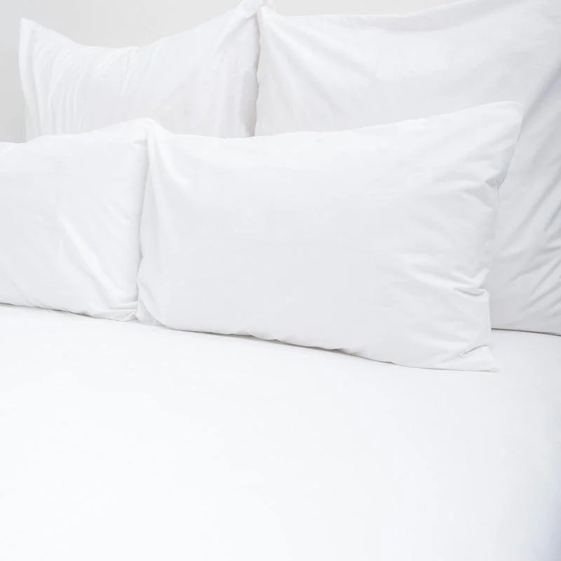 200 Thread Count Cotton Rich Percale Duvet Cover Set - White