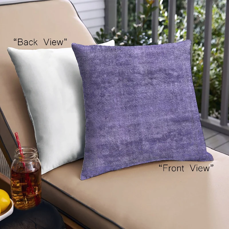 Mid-Century Modern Urban Indoor Outdoor Square Amethyst Purple Throw Pillow, 18 inch by 18 inch, pwurb540