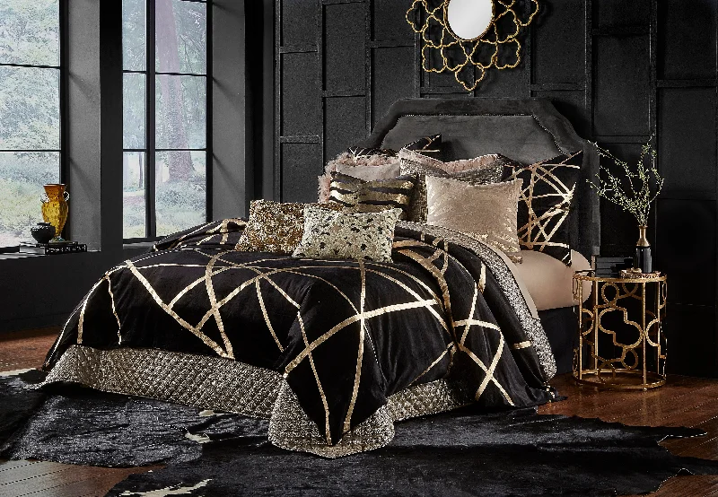 Rica Black And Gold Duvet