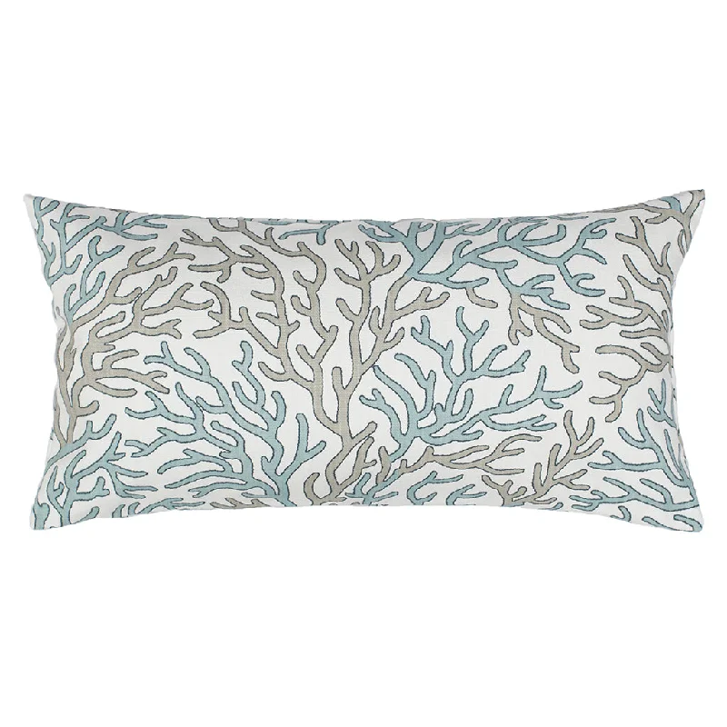 Sea Glass and Beige Reef Throw Pillow