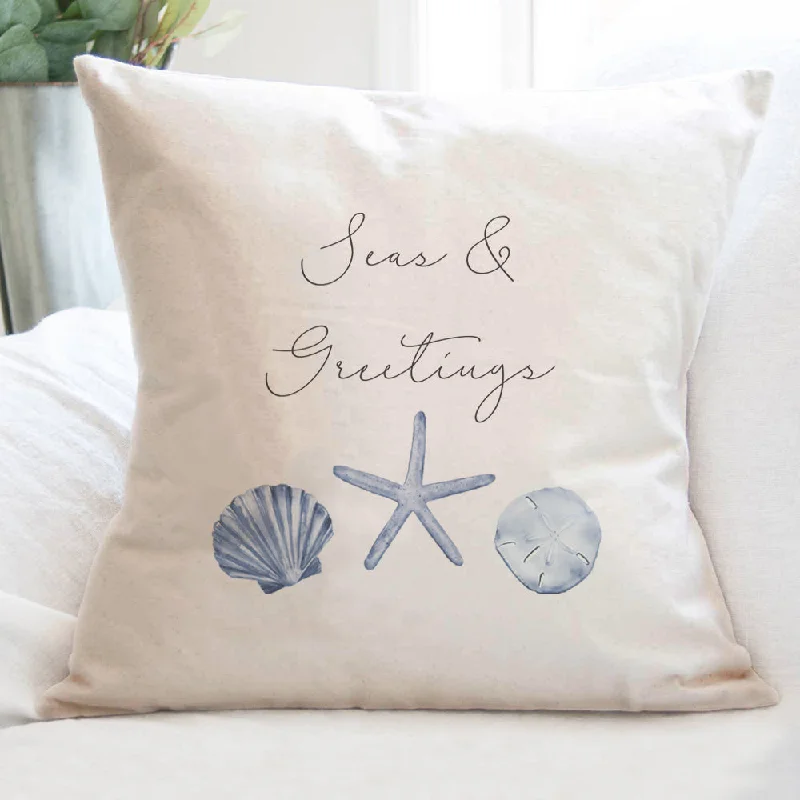 Seas & Greetings - Square Canvas Pillow