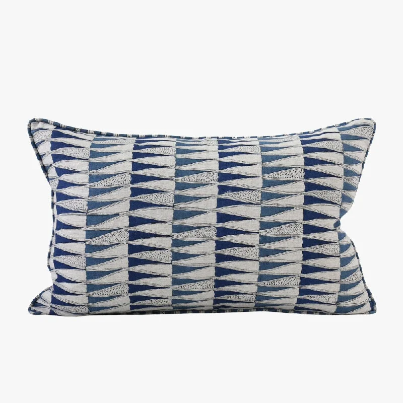 Tangier Denim Lumbar Pillow Cover