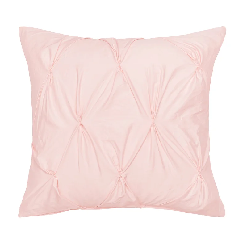 The Pink Pintuck Square Throw Pillow