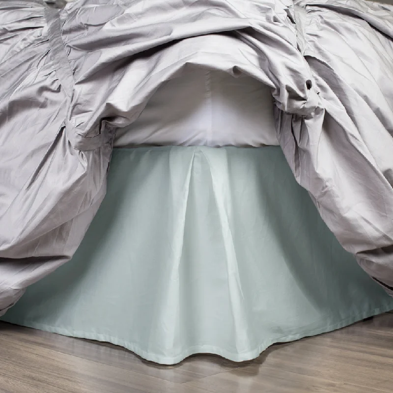 The Porcelain Green Pleated Bed Skirt