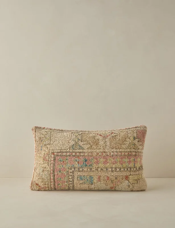 Vintage Lumbar Pillow No. 68, 12" x 20"