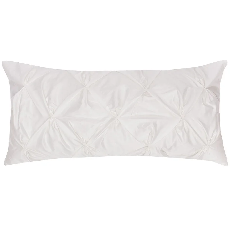 White Pintuck Throw Pillow