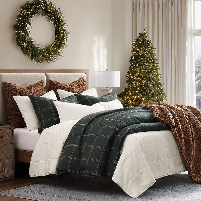 Windowpane Plaid Bedding Set